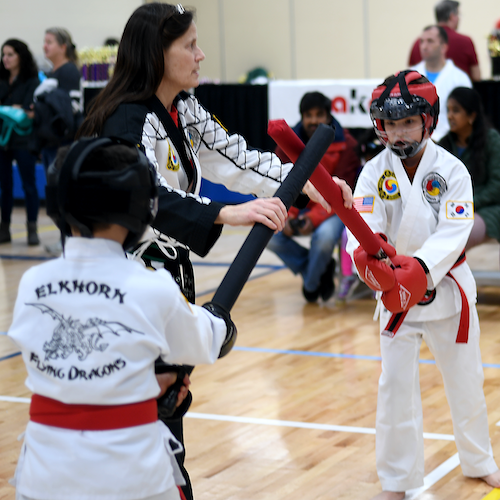 Weapons sparring at fall tournament is part of a full schedule of events
